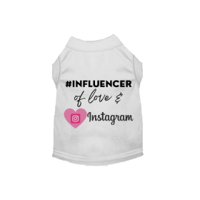 #INFLUENCER of Love & Instagram (Color: White, size: 2X Large)