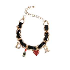 Dior-able Charm Dog Necklace (Color: Black, size: large)