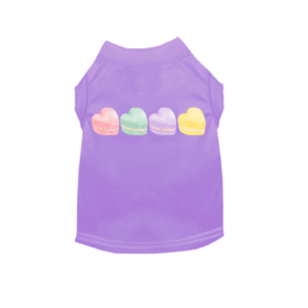 Macaroon Hearts Dog (Color: Lavender, size: X Large)