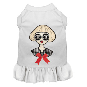 Ms. Fashion Dress (Color: White, size: medium)