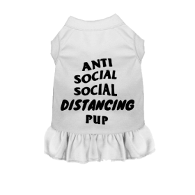 Anti Social Social Distancing Pup (Color: White, size: small)