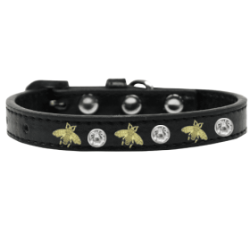 Studded Bee Collar (Color: Black, size: 16")