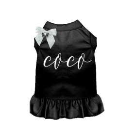Fancy Coco Dog Dress (Color: Black, size: small)