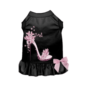 Floral Spring Stiletto Dress (Color: Black, size: small)