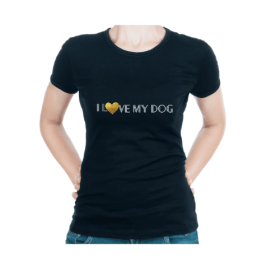 I Love My Dog/ I love My Mum (Color: Black, size: large)