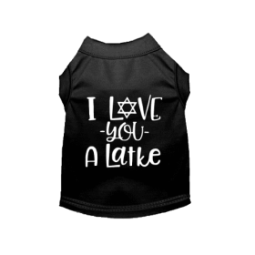 I Love You A Latke (Color: Black, size: large)
