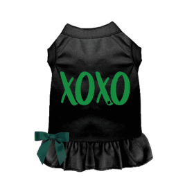 Irish XOXO Dog Shirt/Dress (Color: Black, size: medium)