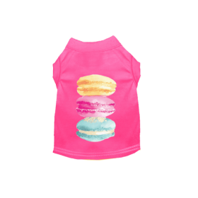 It's A Macaroon Summer- Dog Shirt (Color: Hot Pink, size: small)