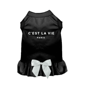 C' EST LA VIE (Color: Black, size: large)