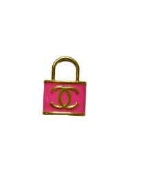 CC Lock Charm Collar (Color: Pink, size: 12")