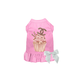Chewnel Cupcake Dress (Color: Pink, size: small)