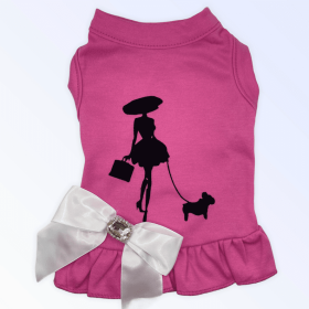 Classy Lady and Frenchie (Color: Hot Pink, size: small)