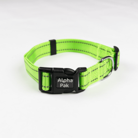 Appalachian Kiwi Green Dog Collar (Color: Kiwi Green, size: Large 1in wide by 14)