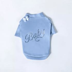 Baby Tee (Color: Blue, size: small)