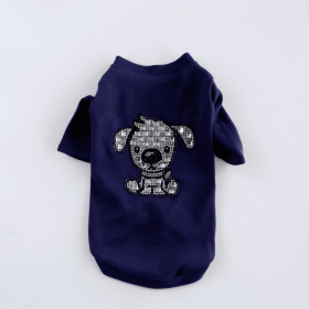 Doggie Tee (Color: Navy, size: XS)