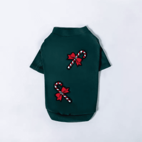 Candy Cane Tee (Color: Forest Green, size: medium)