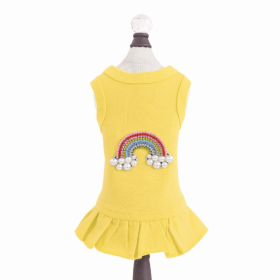 Rainbow Dress (Color: Yellow, size: XS)